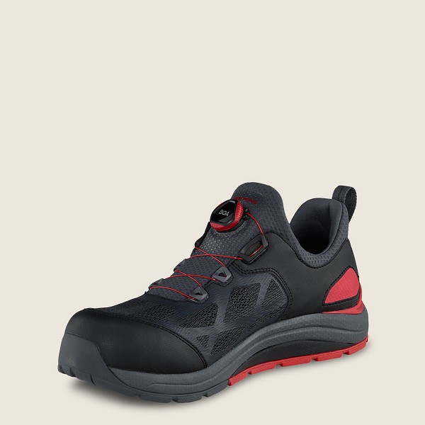 Red Wing Work Sko Cooltech™ Athletics - Safety Toe - Svart/Rød - Herre 6028-YMGTV